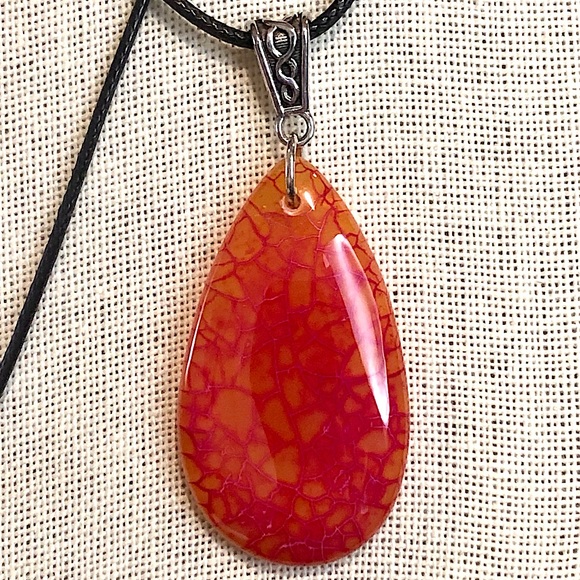 Natural Gemstones & Fossil Pendant Necklaces Hand Honed Ornate Bail BOUTIQUE - Picture 12 of 16